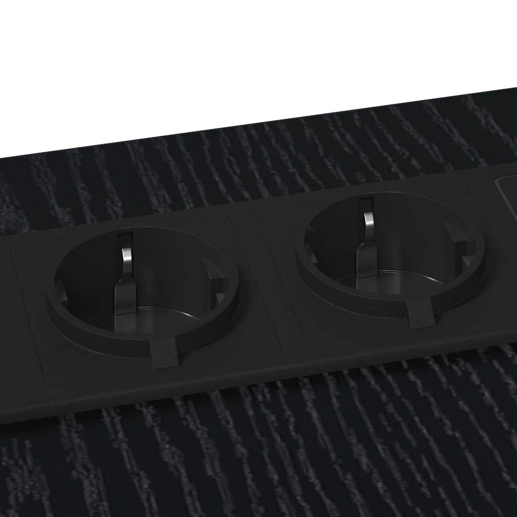 vidaXL Comodino Rovere Nero 41.5 x 26 x 60.5 cm Legno multistrato