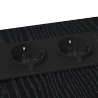 vidaXL Comodino Rovere Nero 41.5 x 26 x 60.5 cm Legno multistrato