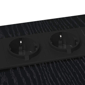 vidaXL Comodino Rovere Nero 41.5 x 26 x 60.5 cm Legno multistrato