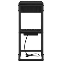 vidaXL Comodino Rovere Nero 41.5 x 26 x 60.5 cm Legno multistrato