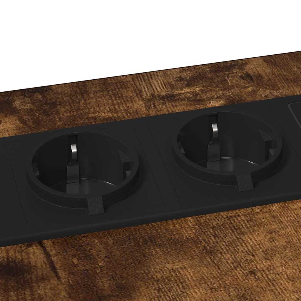 vidaXL Comodino Rovere affumicato 41.5 x 26 x 60.5 cm