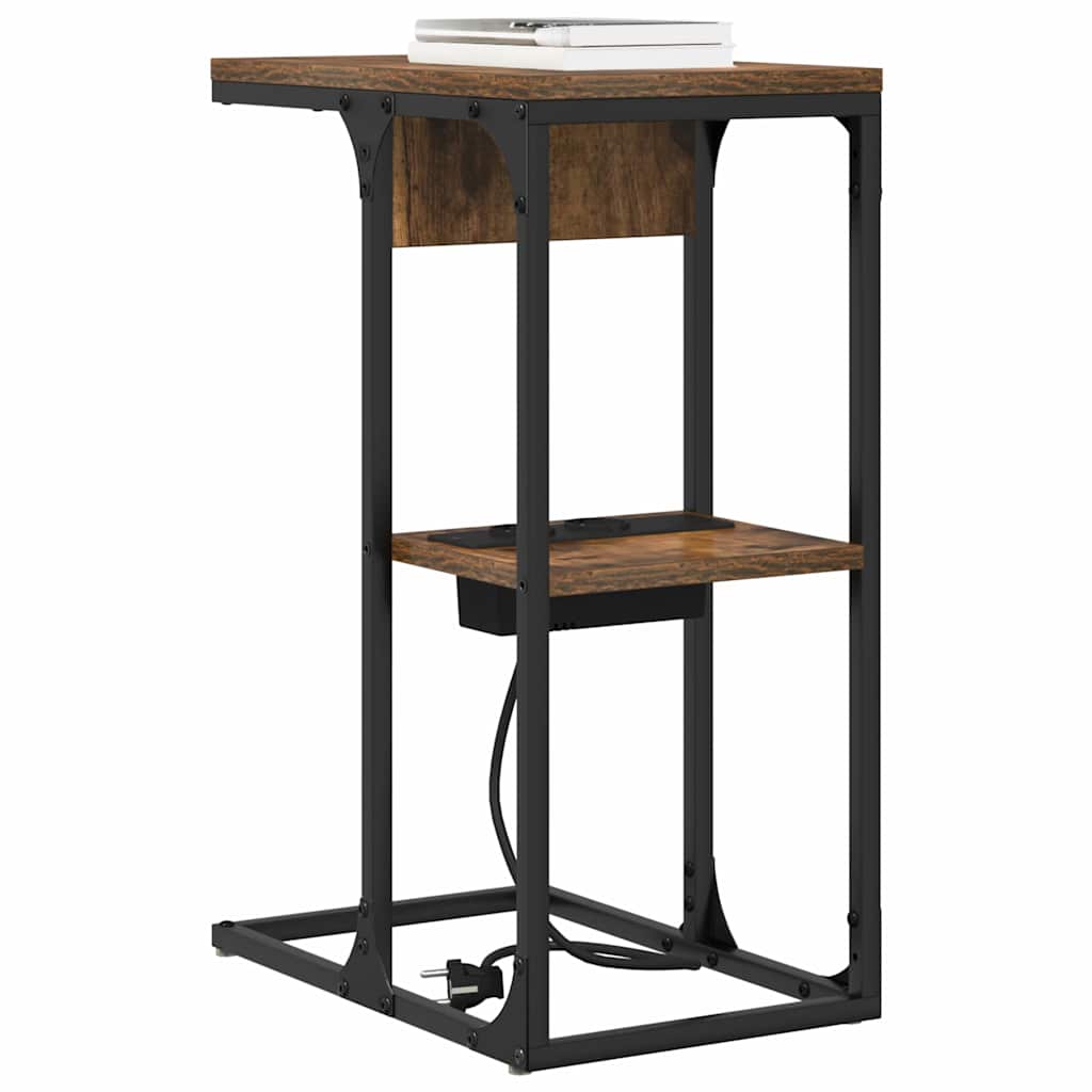 vidaXL Comodino Rovere affumicato 41.5 x 26 x 60.5 cm