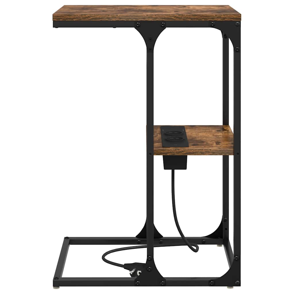 vidaXL Comodino Rovere affumicato 41.5 x 26 x 60.5 cm