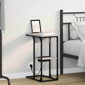 vidaXL Comodino Grigio sonoma 41.5 x 26 x 60.5 cm Legno multistrato