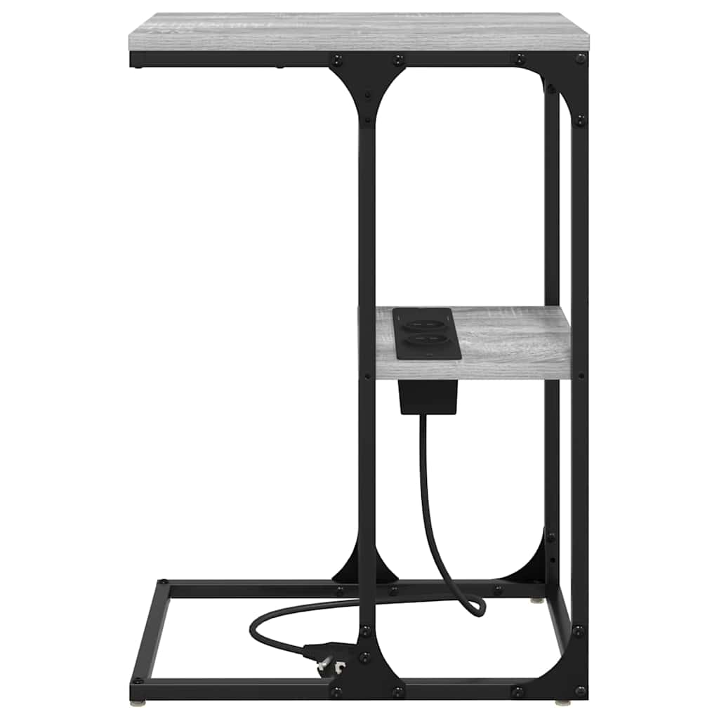 vidaXL Comodino Grigio sonoma 41.5 x 26 x 60.5 cm Legno multistrato