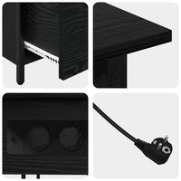 vidaXL Armadio da Notte Rovere nero 60 x 30 x 61 cm Legno multistrato