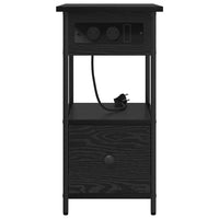 vidaXL Armadio da Notte Rovere nero 60 x 30 x 61 cm Legno multistrato