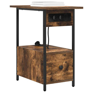 vidaXL Armadio da Notte Rovere fumo 60 x 30 x 61 cm Legno multistrato