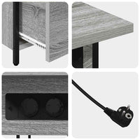 vidaXL Armadio da Notte con cassetto Grigio sonoma 60 x 30 x 61 cm