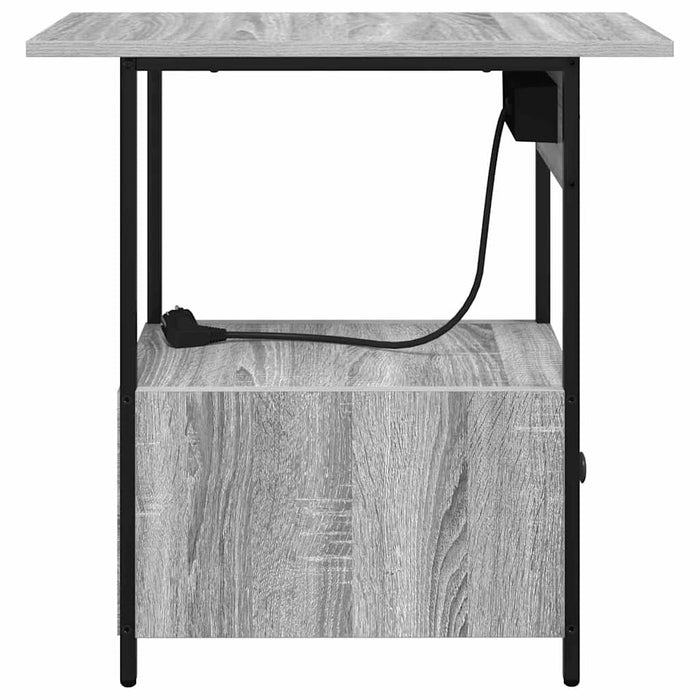 vidaXL Armadio da Notte con cassetto Grigio sonoma 60 x 30 x 61 cm