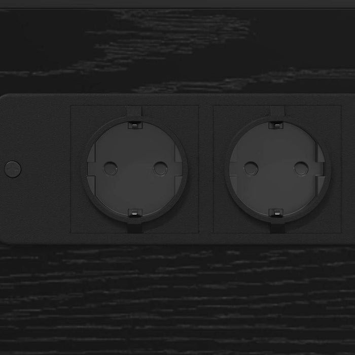 vidaXL Comodino Rovere nero 41.5 x 26 x 60.5 cm Legno multistrato