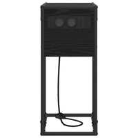 vidaXL Comodino Rovere nero 41.5 x 26 x 60.5 cm Legno multistrato