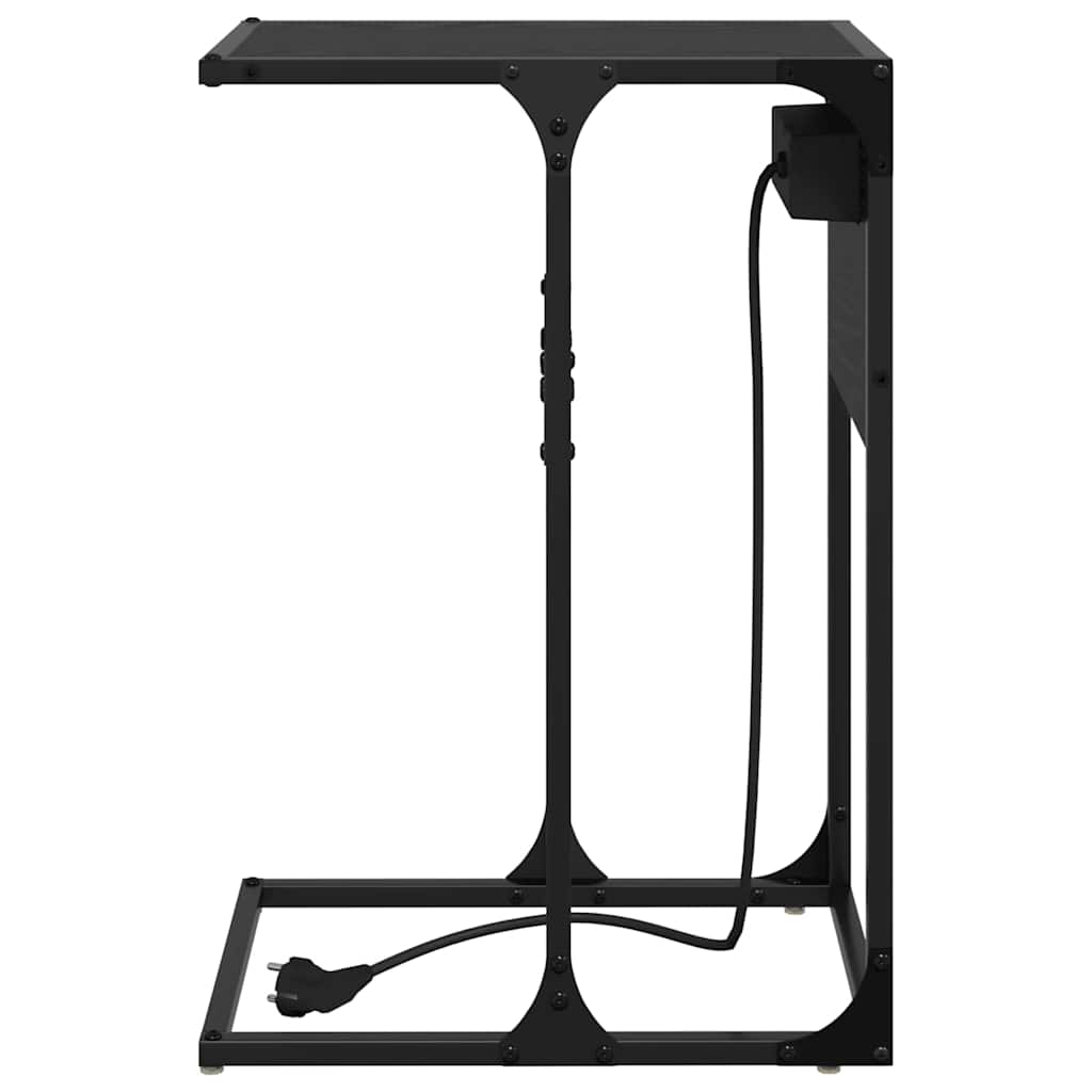 vidaXL Comodino Rovere nero 41.5 x 26 x 60.5 cm Legno multistrato