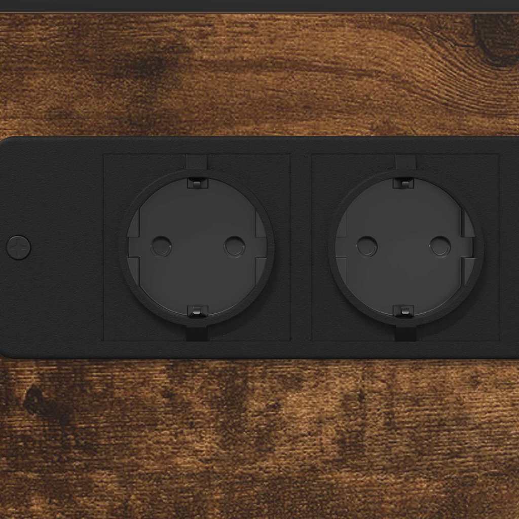 vidaXL Comodino Rovere fumo 41.5 x 26 x 60.5 cm Legno multistrato