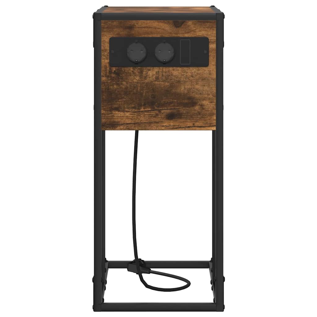 vidaXL Comodino Rovere fumo 41.5 x 26 x 60.5 cm Legno multistrato