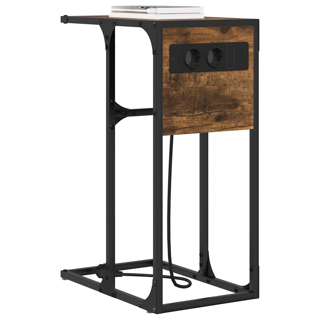 vidaXL Comodino Rovere fumo 41.5 x 26 x 60.5 cm Legno multistrato