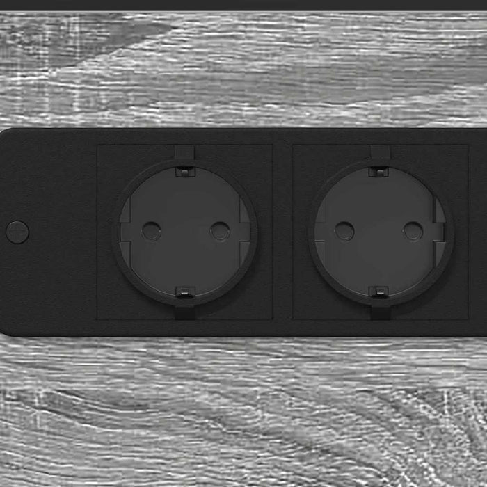 vidaXL Comodino Grigio sonoma 41.5 x 26 x 60.5 cm Legno multistrato