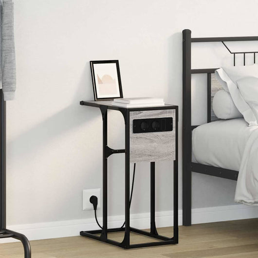 vidaXL Comodino Grigio sonoma 41.5 x 26 x 60.5 cm Legno multistrato