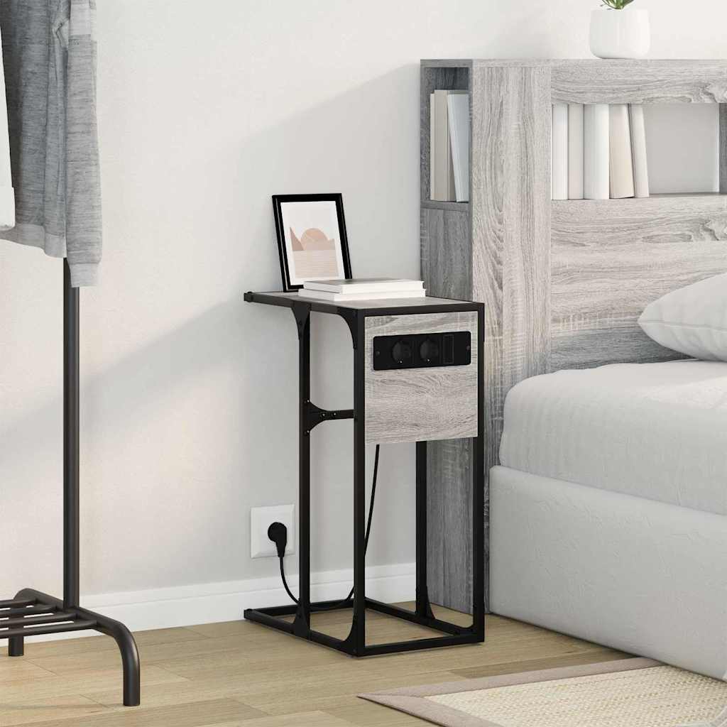 vidaXL Comodino Grigio sonoma 41.5 x 26 x 60.5 cm Legno multistrato