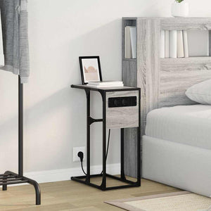 vidaXL Comodino Grigio sonoma 41.5 x 26 x 60.5 cm Legno multistrato