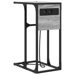 vidaXL Comodino Grigio sonoma 41.5 x 26 x 60.5 cm Legno multistrato