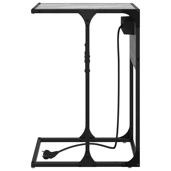 vidaXL Comodino Grigio sonoma 41.5 x 26 x 60.5 cm Legno multistrato