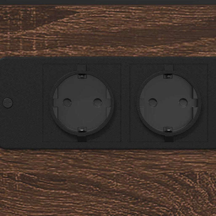 vidaXL Comodino Rovere marrone 41.5 x 26 x 60.5 cm Legno multistrato