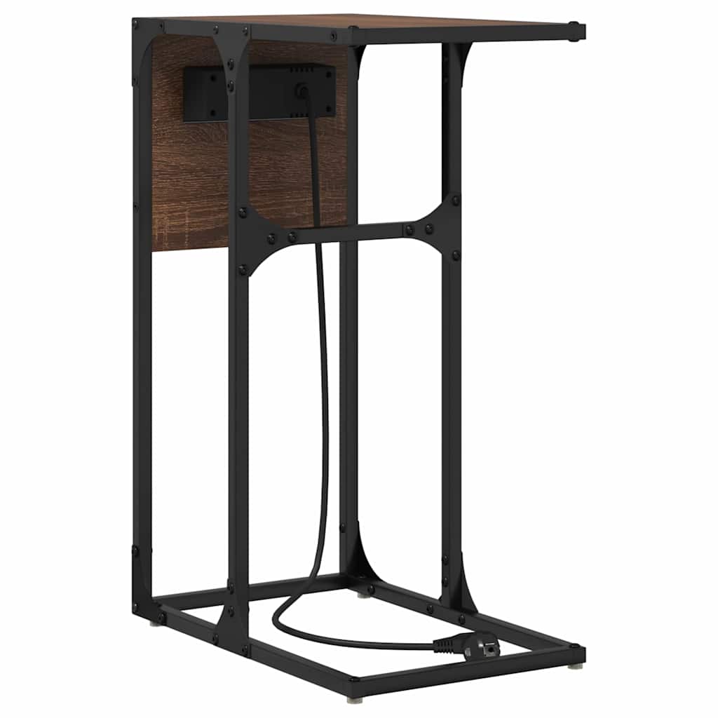 vidaXL Comodino Rovere marrone 41.5 x 26 x 60.5 cm Legno multistrato