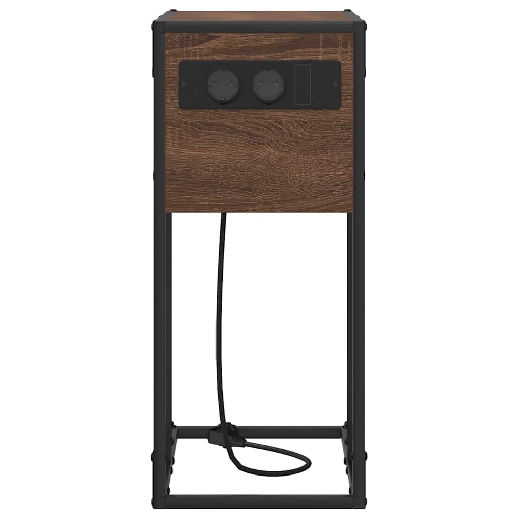 vidaXL Comodino Rovere marrone 41.5 x 26 x 60.5 cm Legno multistrato