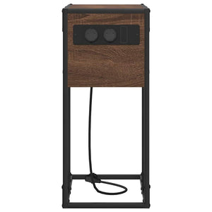 vidaXL Comodino Rovere marrone 41.5 x 26 x 60.5 cm Legno multistrato