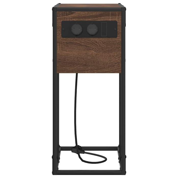 vidaXL Comodino Rovere marrone 41.5 x 26 x 60.5 cm Legno multistrato