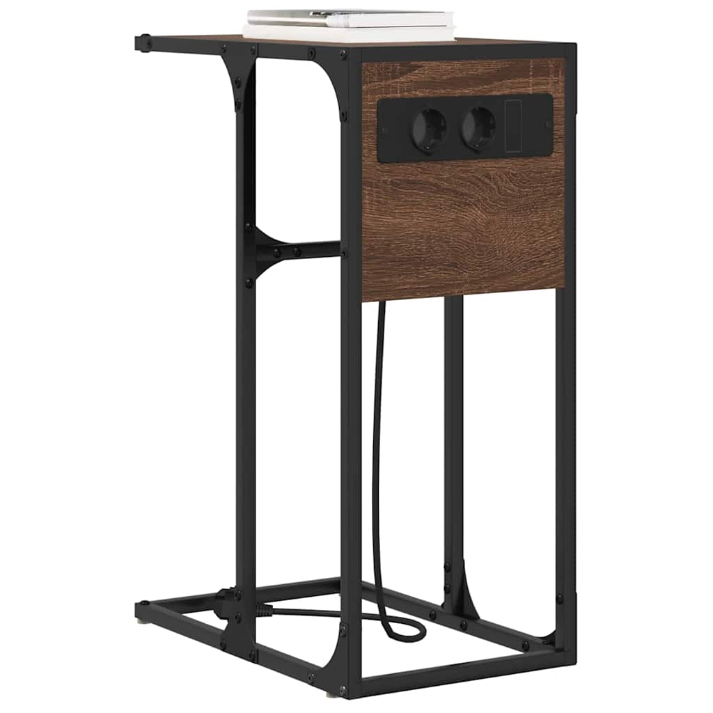 vidaXL Comodino Rovere marrone 41.5 x 26 x 60.5 cm Legno multistrato