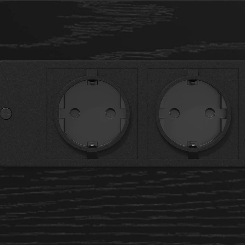 vidaXL Armadio da Notte con cassetto Rovere nero 41.5 x 26 x 60.5 cm