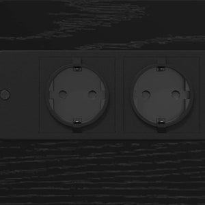 vidaXL Armadio da Notte con cassetto Rovere nero 41.5 x 26 x 60.5 cm