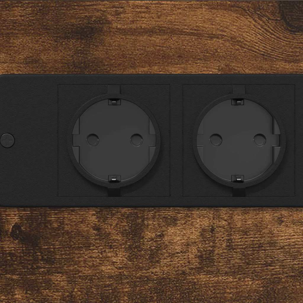 vidaXL Armadio da Notte con cassetto Rovere fumo 41.5 x 26 x 60.5 cm