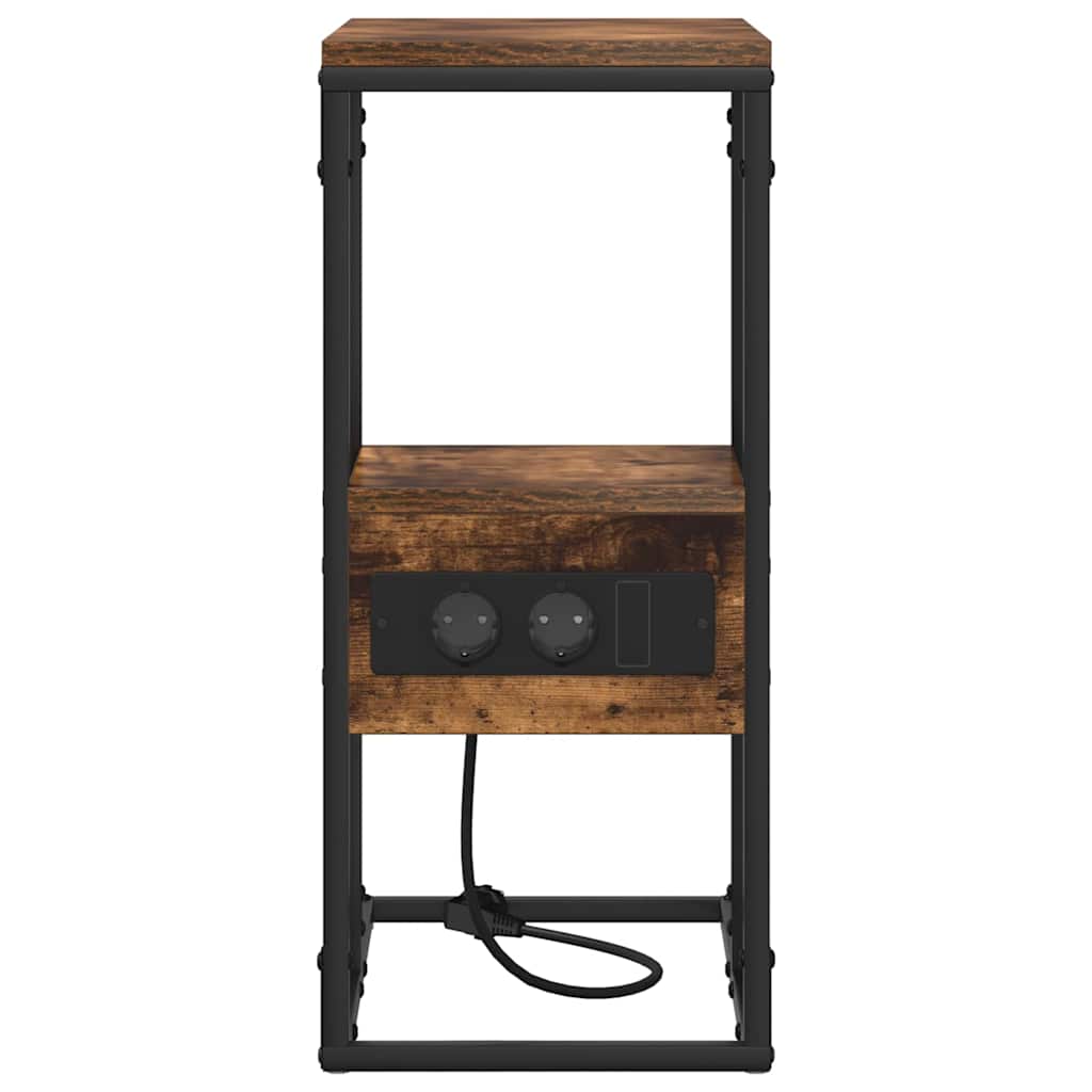 vidaXL Armadio da Notte con cassetto Rovere fumo 41.5 x 26 x 60.5 cm