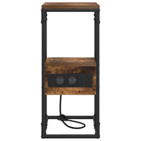 vidaXL Armadio da Notte con cassetto Rovere fumo 41.5 x 26 x 60.5 cm