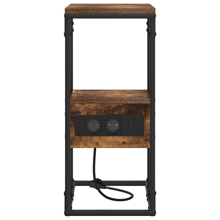 vidaXL Armadio da Notte con cassetto Rovere fumo 41.5 x 26 x 60.5 cm