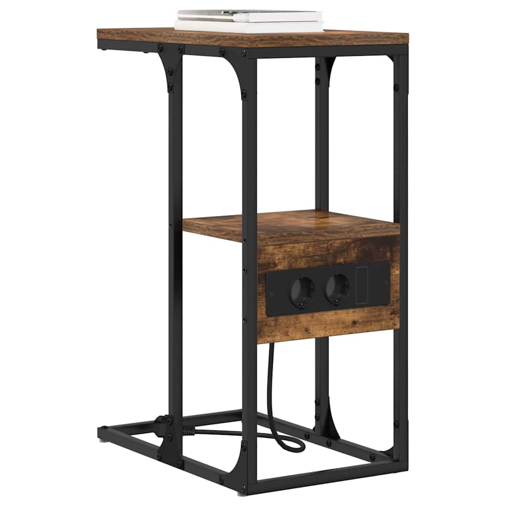 vidaXL Armadio da Notte con cassetto Rovere fumo 41.5 x 26 x 60.5 cm