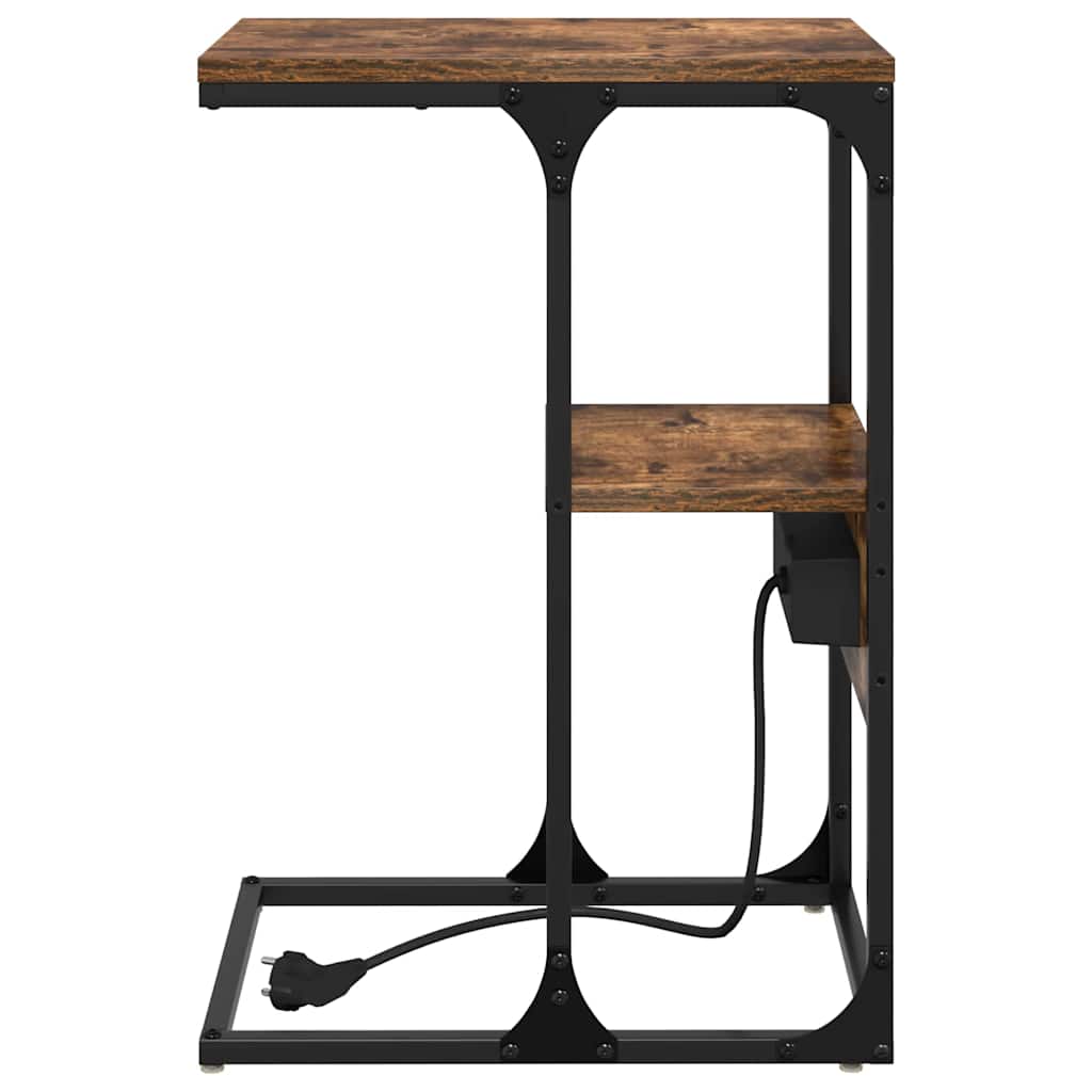 vidaXL Armadio da Notte con cassetto Rovere fumo 41.5 x 26 x 60.5 cm