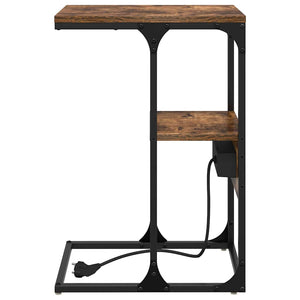 vidaXL Armadio da Notte con cassetto Rovere fumo 41.5 x 26 x 60.5 cm