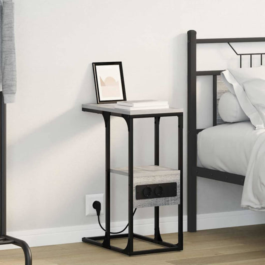 vidaXL Armadio da Notte con cassetto Grigio sonoma 41.5 x 26 x 60.5 cm