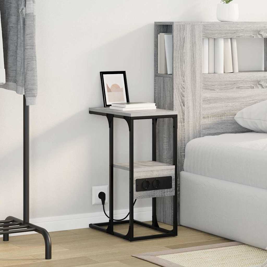 vidaXL Armadio da Notte con cassetto Grigio sonoma 41.5 x 26 x 60.5 cm