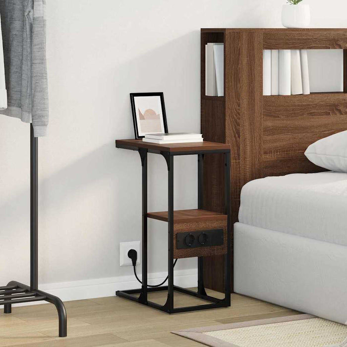 vidaXL Armadio da Notte Rovere marrone 41.5 x 26 x 60.5 cm