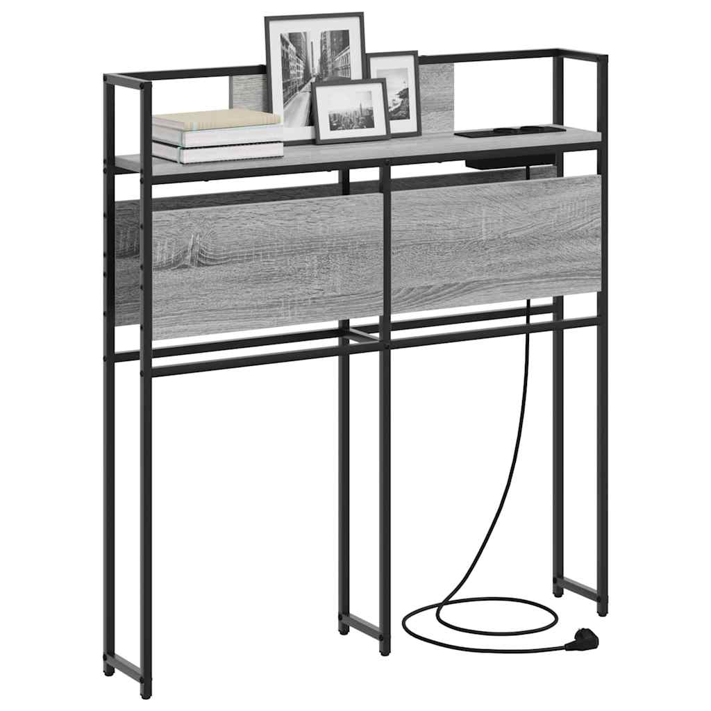 vidaXL Testata contenitore Grigio sonoma 80 cm Legno multistrato