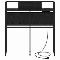 vidaXL Testata contenitore Rovere nero 90 cm Legno multistrato