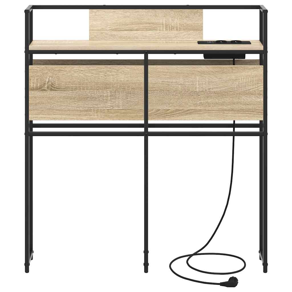 vidaXL Testata contenitore rovere sonoma 90 cm Legno multistrato