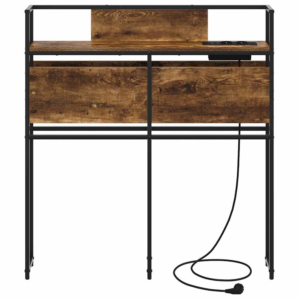 vidaXL Testata contenitore Rovere fumo 90 cm Legno multistrato