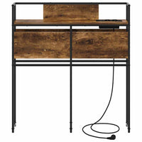 vidaXL Testata contenitore Rovere fumo 90 cm Legno multistrato