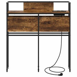 vidaXL Testata contenitore Rovere fumo 90 cm Legno multistrato